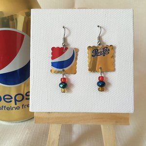 Caffeine-Free Pepsi Soda🥤Pop Aluminum Earrings